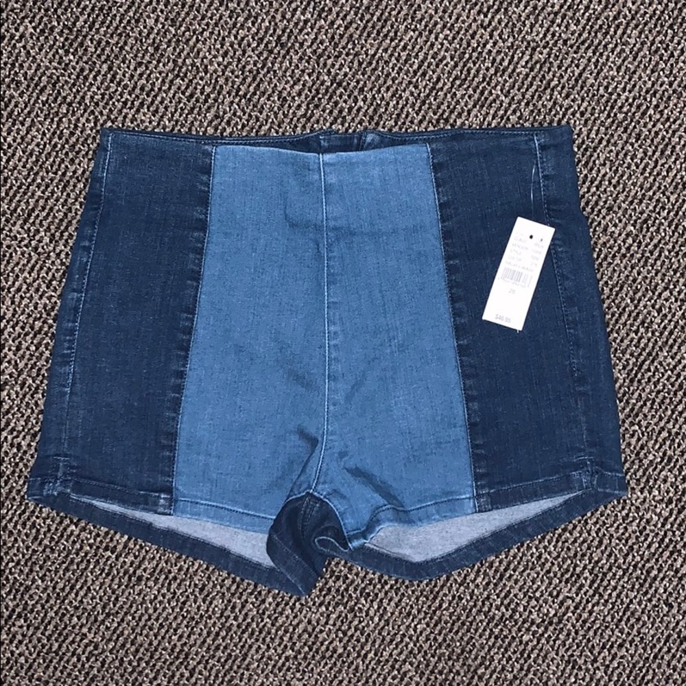 High waisted jean shorts